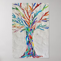 Mosaik Rainbow Tree Poster