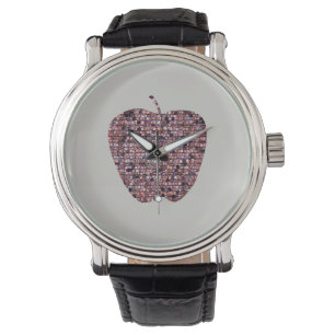 Mosaik Red Apple Male Lehrer Klassenzimmer Vielen Armbanduhr