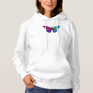 Mosaik-Schmetterlingsglas-Stil Hoodie