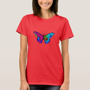 Mosaik-Schmetterlingsglas-Stil T-Shirt