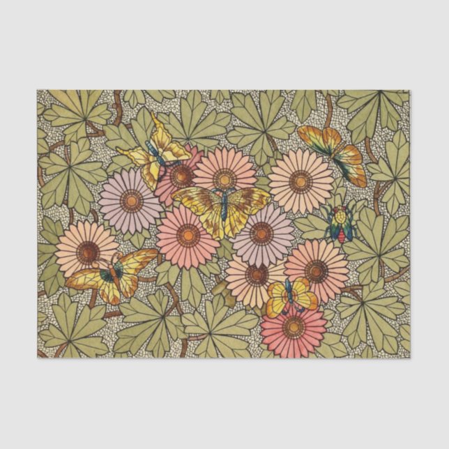 Mosaik-Schmetterlingskunst aus Glas Seidenpapier (Vorderseite)