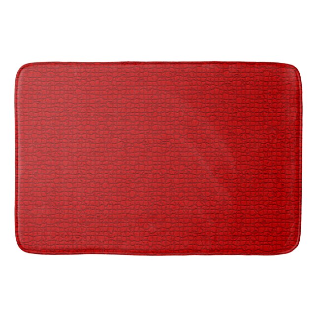 Mosaik Solid Red Textured Pattern Badematte (Vorderseite)