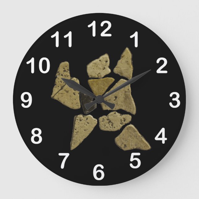 Mosaik-Steinmann Große Wanduhr (Vorderseite)