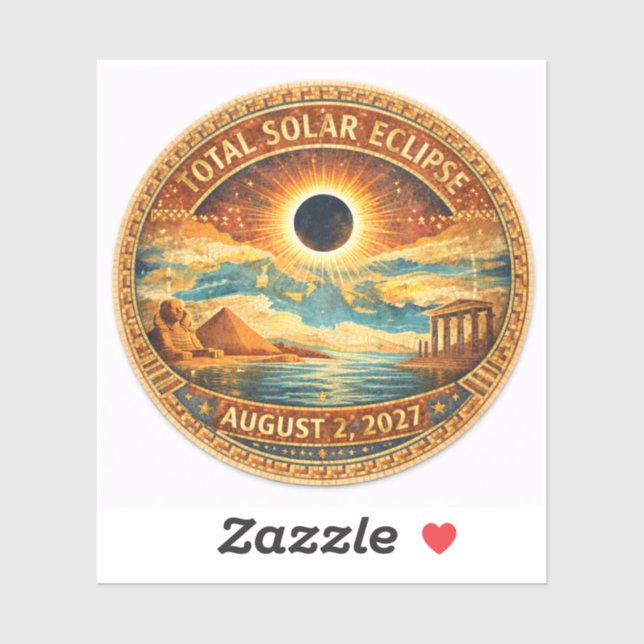 Mosaik-Stil 2027 Eclipse Aufkleber (Blatt)