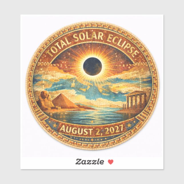 Mosaik-Stil 2027 Eclipse Aufkleber (Blatt)