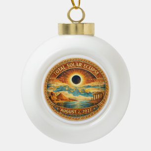 Mosaik-Stil 2027 Eclipse Keramik Kugel-Ornament