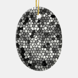 Mosaik Stones Glass Black Gray White Keramik Ornament