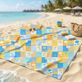 Mosaik Strand und Ozean inspiriert Sommer Fleecedecke