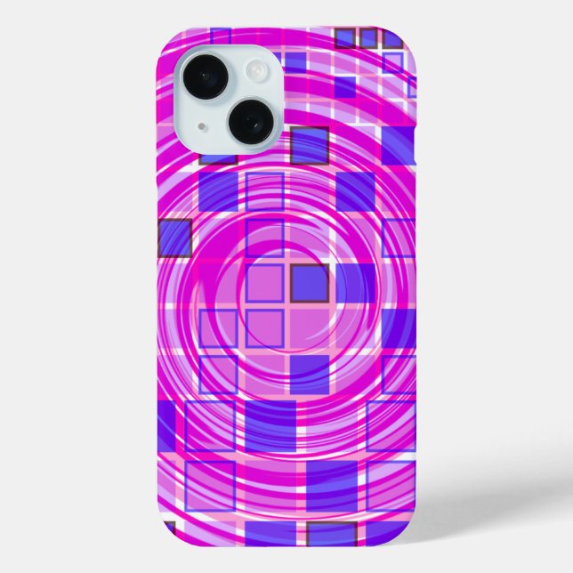 Mosaik Swirl Pink Lila iPhone Case (Rückseite)