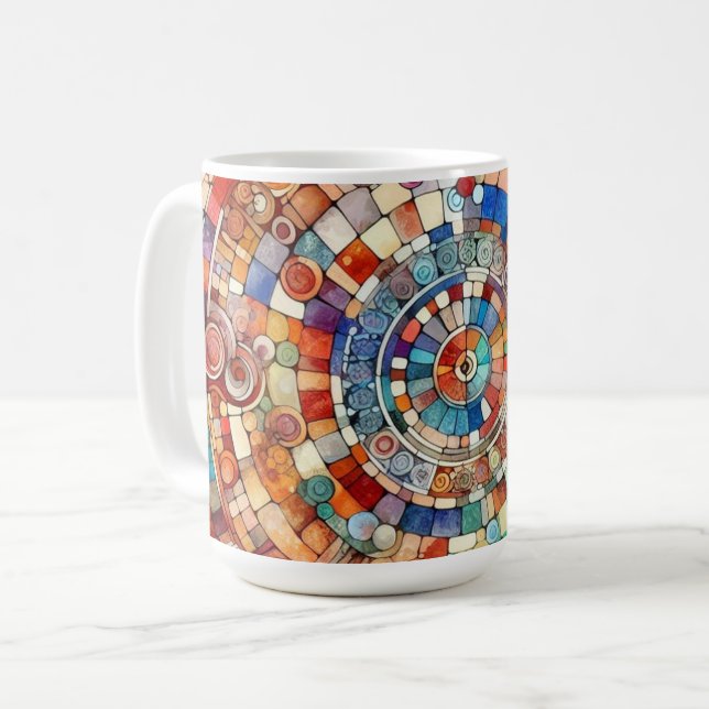 Mosaik-Tasse Kaffeetasse (Vorderseite Links)