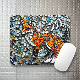 Mosaik Tile Fox Wildlife Art Mousepad