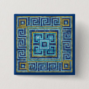 Mosaik Tile Greek Meander Key Button
