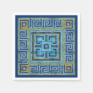 Mosaik Tile Greek Meander Key Serviette