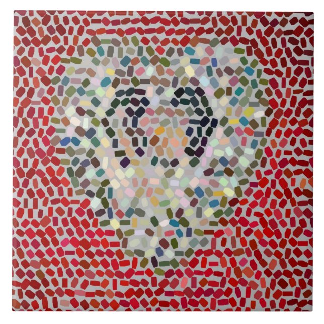 Mosaik Tile Herz Keramik Tile Fliese (Vorderseite)