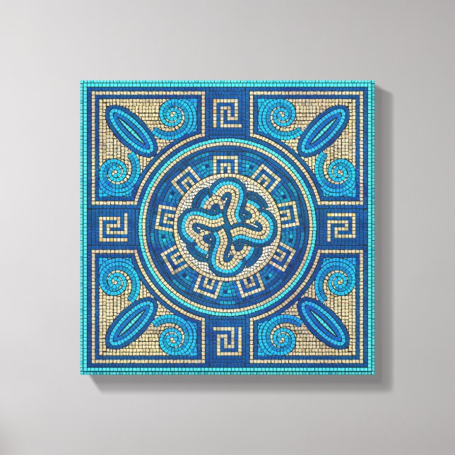 Mosaik Tile Ornament Leinwanddruck (Vorderseite)