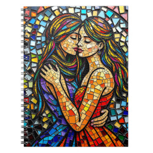 Mosaik Tile Style Ai Art Romantische Stilrichtung Notizblock