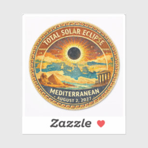 Mosaik Totaler Sonnenfinsternis 2027 Aufkleber