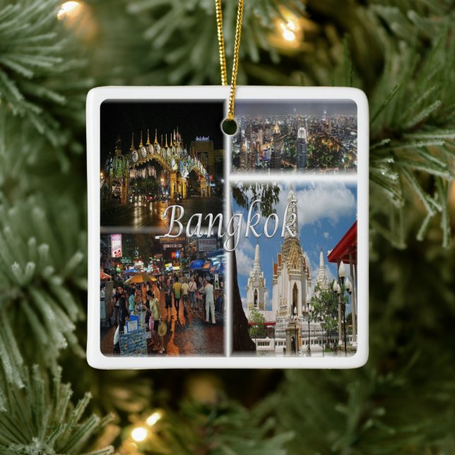 Mosaik von BANGKOK, Thailand, Asien, Keramikornament (Baum)