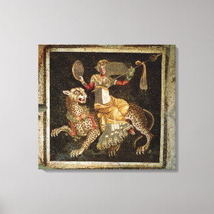 Mosaik von Dionysus eine Leopard c.180 ANZEIGE Leinwanddruck