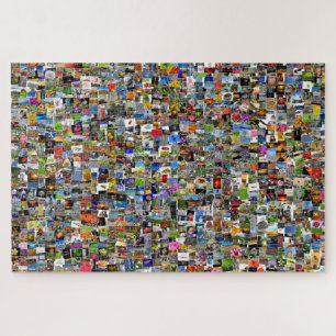 Mosaik von Fotos und Bildern abstraktes Design, Puzzle