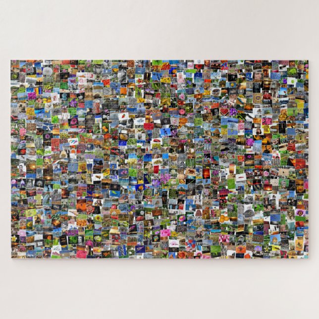 Mosaik von Fotos und Bildern abstraktes Design, Puzzle (Horizontal)
