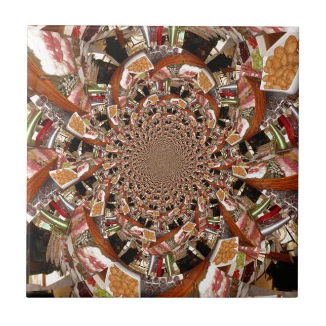Mosaik von Sushi Brown Colors Fliese (Vorderseite)