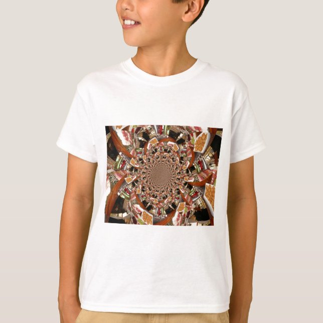 Mosaik von Sushi Brown Colors T-Shirt (Vorderseite)