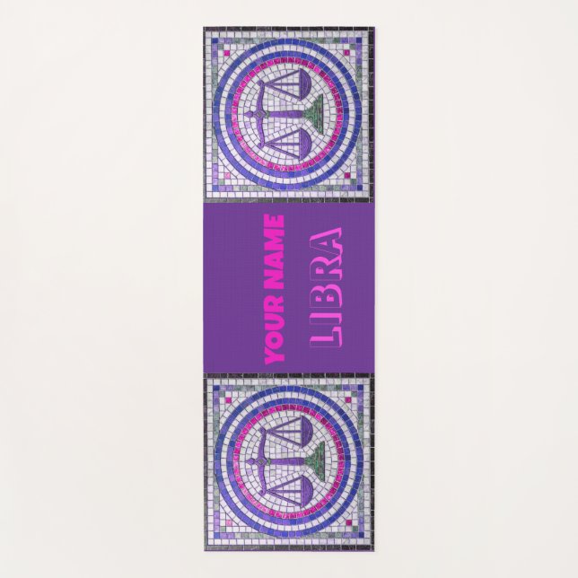 Mosaik-Waage-Design Yogamatte (Vorderseite)