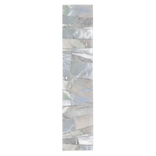 Mosaik Waves Art - Just Pearl Kurzer Tischläufer (Vorderseite)