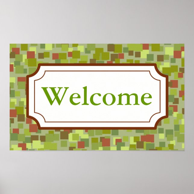 Mosaik Welcome Sign Poster (Vorne)