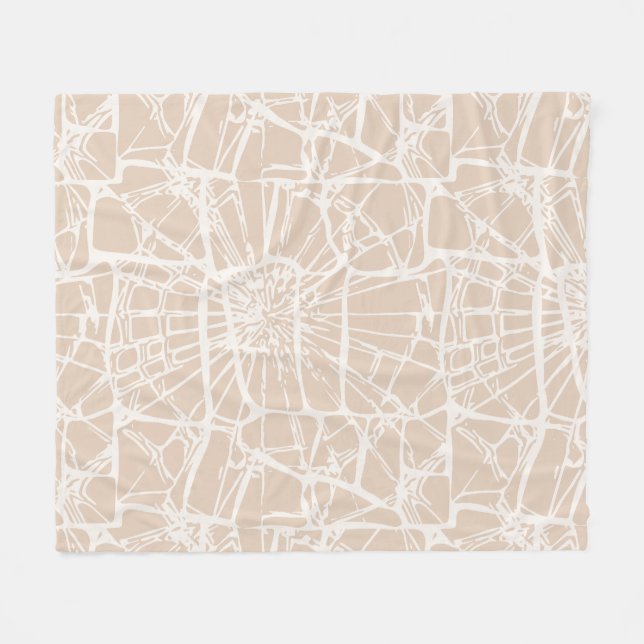 Mosaik Whimsy warm neutral Fleecedecke (Vorderseite (Horizontal))