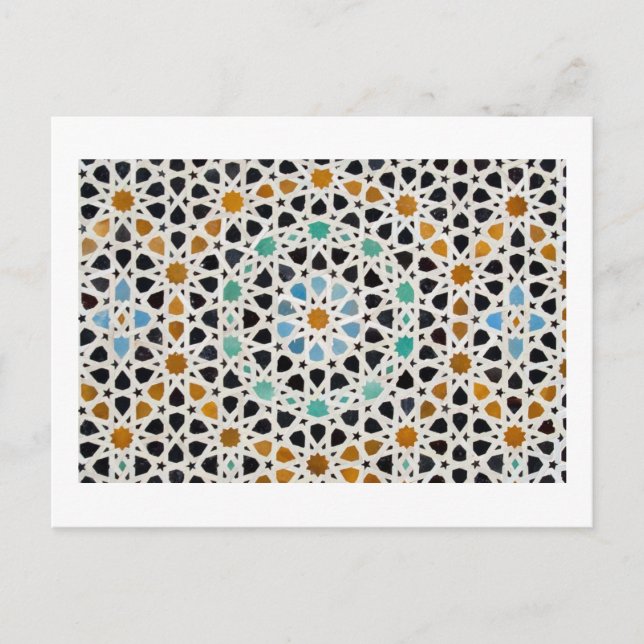Mosaik (Zellij), Fes, Marokko Postkarte (Vorderseite)