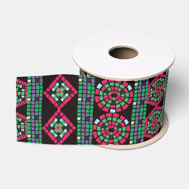 Mosaikband Ripsband (Spule)