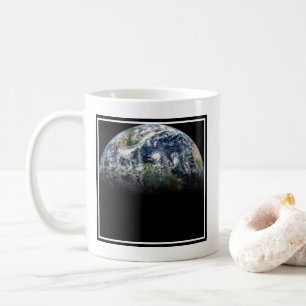Mosaikbild des Planeten Erde mit 3 Hurrikanen Kaffeetasse