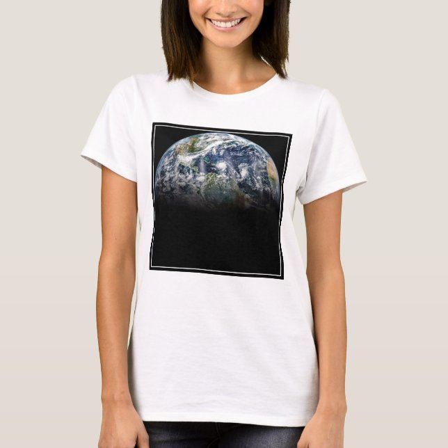 Mosaikbild des Planeten Erde mit 3 Hurrikanen T-Shirt (Vorderseite)