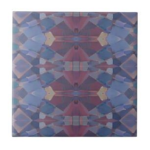 Mosaikblau-violett-geometrisch Fliese