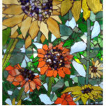 Mosaikblumen Fotoskulptur Magnet<br><div class="desc">Mosaikblumen von Therese Dietzel von Willowcatdesigns</div>