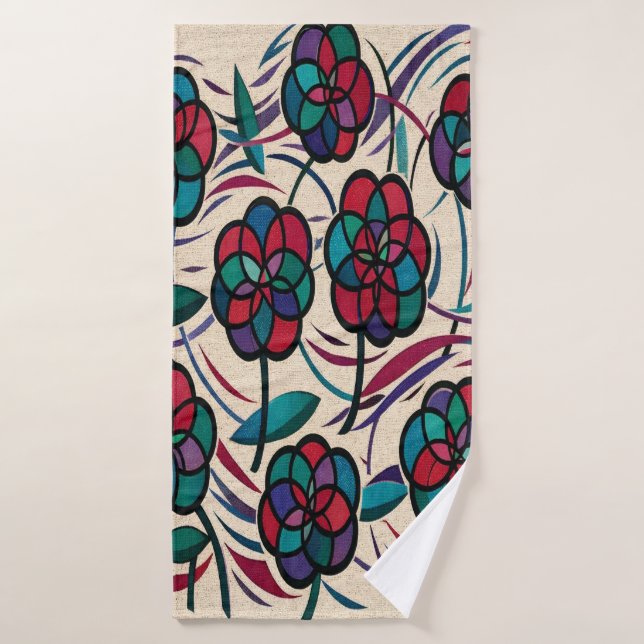 Mosaikblüte Badehandtuch (Badehandtuch)
