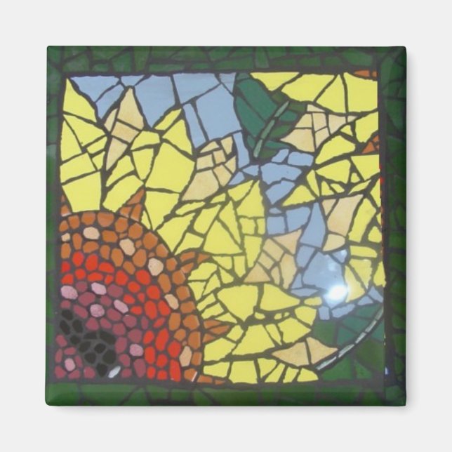 Mosaikblüte Magnet (Vorne)