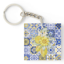 Mosaikblüten in Blau und Gelb