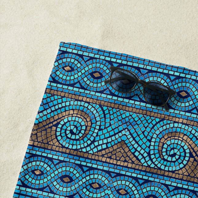 Mosaikdesign Strandtuch (Beispiel)