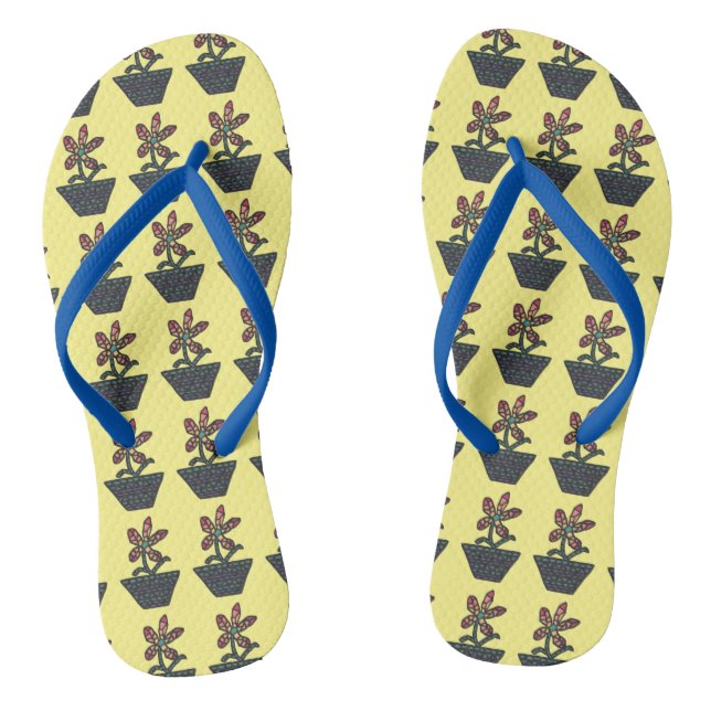 Mosaike Blume in Pots Custom FlipFlops (Fußbett)