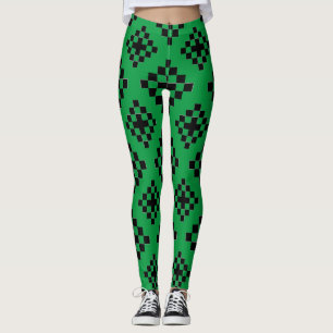 Mosaike Leggings mit geometrischem Quadrat