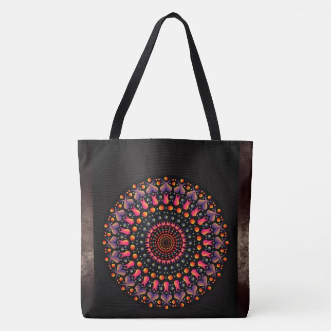 Mosaike Lila Vintage Tasche (Vorderseite)