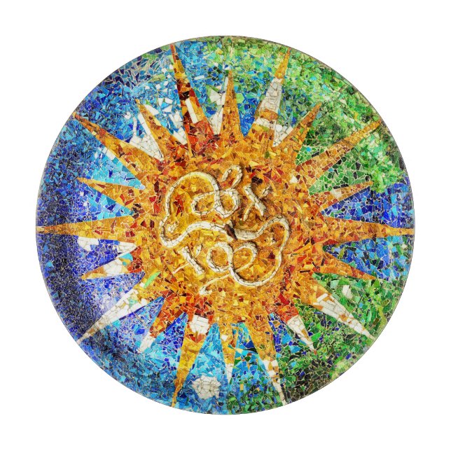 Mosaike Park Guell Schneidebrett (Vorderseite)