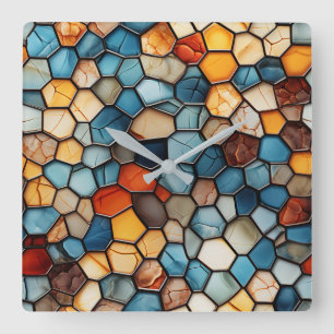 Mosaike Wall Clock Quadratische Wanduhr