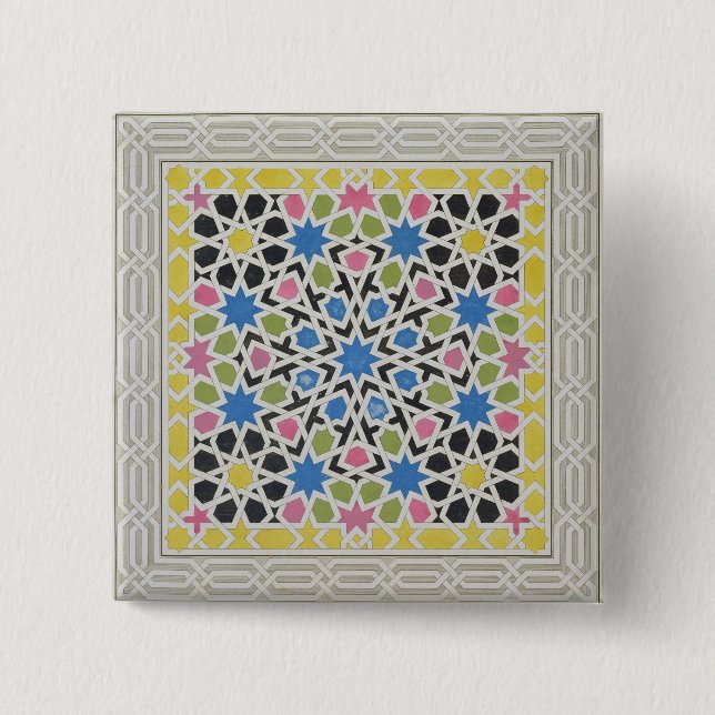 Mosaikentwurf vom Alhambra, 'vom Araber Button (Vorderseite)