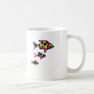 Mosaikfisch Kaffeetasse