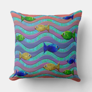 Mosaikfisch Kissen