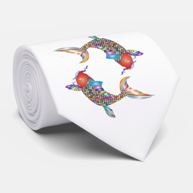 Mosaikfisch Krawatte (Gerollt)